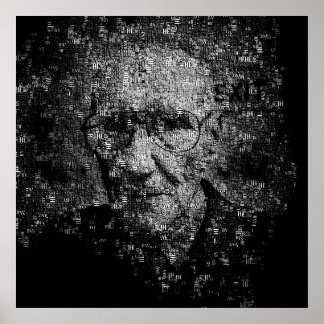 William S. Burroughs Typographical Portrait Poster