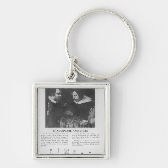 William Shakespeare  and Ben Jonson Key Ring (Front)