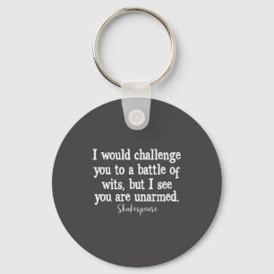William Shakespeare Battle Of Wits English Literat Key Ring
