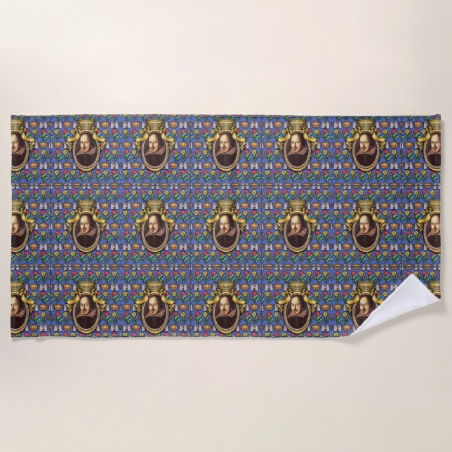 William Shakespeare Beach Towel (Front)