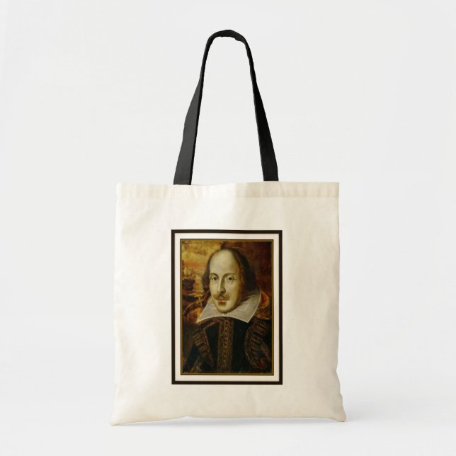 William Shakespeare Canvas Grocery Tote (Front)