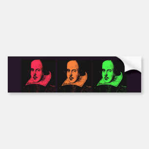 William Shakespeare Collage Bumper Sticker
