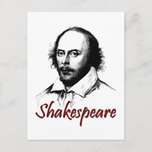 William Shakespeare Etching Postcard