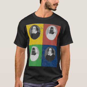 William Shakespeare Face Mask Portrait Squares  T-Shirt