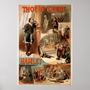 William Shakespeare "Hamlet" Theatre Poster