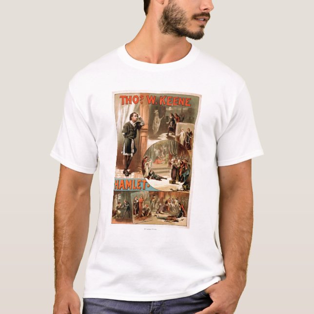 William Shakespeare "Hamlet" Theatre Poster T-Shirt (Front)