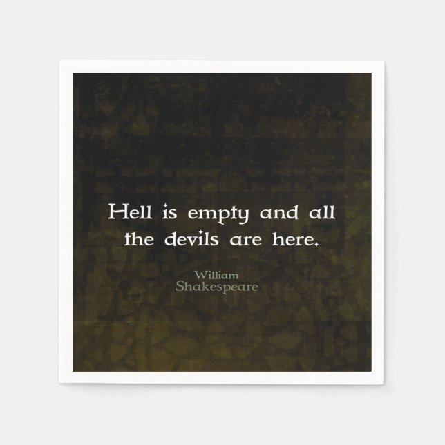 William Shakespeare Humourous Witty Quotation Napkin (Front)