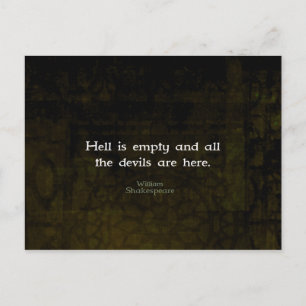 William Shakespeare Humourous Witty Quotation Postcard