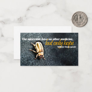 William Shakespeare Inspirational Quote "Hope" Card