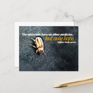 William Shakespeare Inspirational Quote "Hope" Postcard