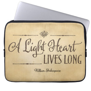 William Shakespeare Inspirational Quote Live Long Laptop Sleeve
