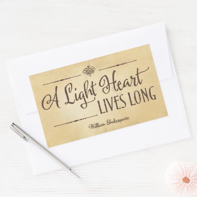 William Shakespeare Inspirational Quote Live Long Rectangular Sticker (Envelope)