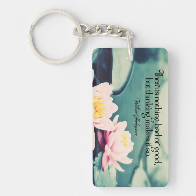 William Shakespeare Inspirational Quote "Thinking" Key Ring (Front)