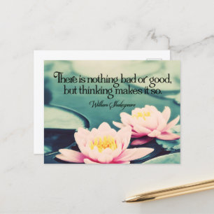 William Shakespeare Inspirational Quote "Thinking" Postcard