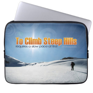 William Shakespeare Inspirational Quote "To climb" Laptop Sleeve
