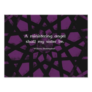 William Shakespeare Inspirational Sister Quote Photo Print