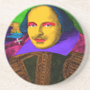 William Shakespeare Pop Art Coaster