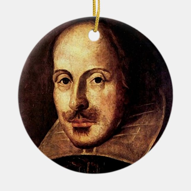 William Shakespeare Portrait Ceramic Ornament (Front)