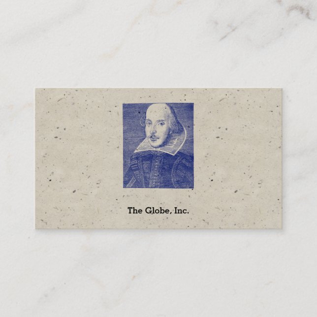 William Shakespeare Portrait First Folio Business Card (Front)