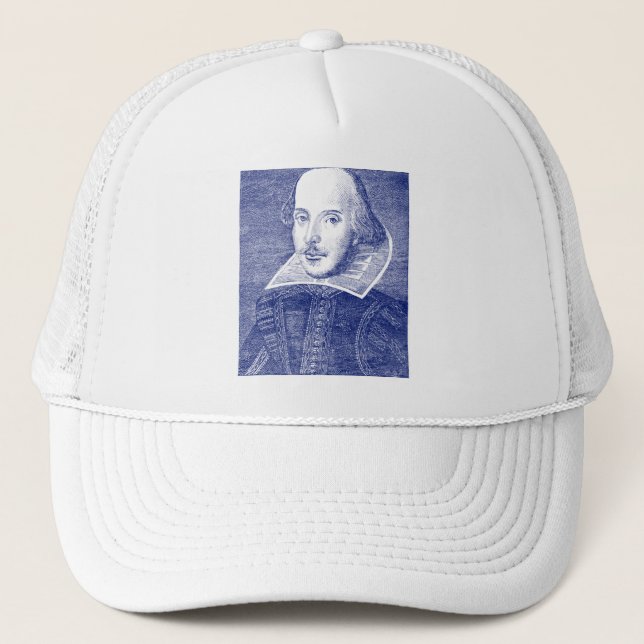 William Shakespeare Portrait from First Folio Trucker Hat (Front)