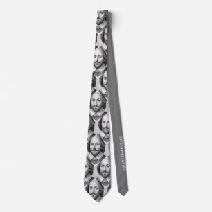 William Shakespeare portrait Hamlet illustration  Tie
