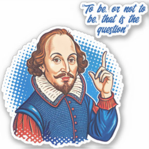 William Shakespeare portrait illustration To Be Or