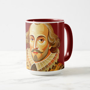William Shakespeare portrait illustration To Be Or Mug