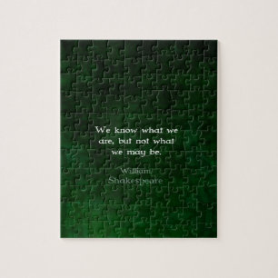 William Shakespeare Quote About Possibilities Jigsaw Puzzle