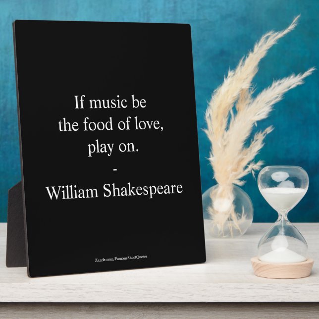 William Shakespeare Quote - Love Plaque (Side)