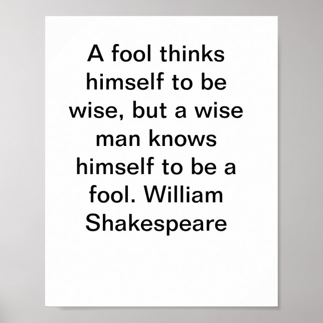 William Shakespeare Quotes Poster (Front)