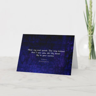 William Shakespeare Romantic Love Quote Card