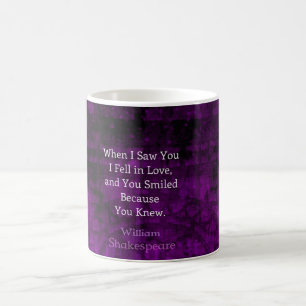 William Shakespeare Romantic Love Saying Coffee Mug