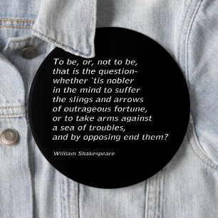 William Shakespeare`s `Hamlet` Button