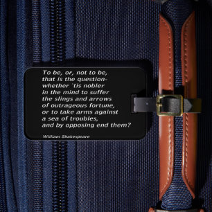 William Shakespeare`s `Hamlet` Luggage Tag