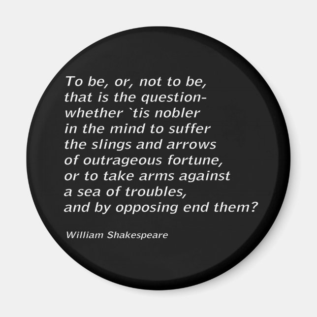 William Shakespeare`s `Hamlet` Magnet (Front)
