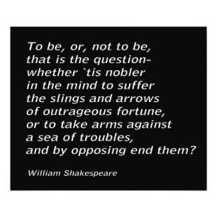 William Shakespeare`s `Hamlet` Photo Print