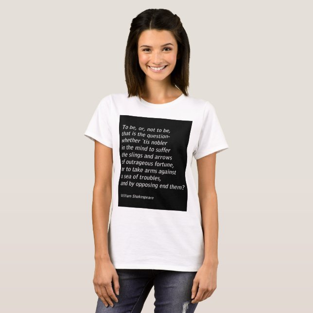 William Shakespeare`s `Hamlet` T-Shirt (Front Full)