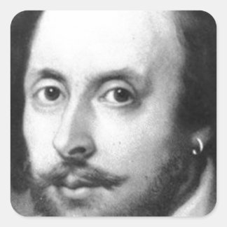 William Shakespeare Square Sticker