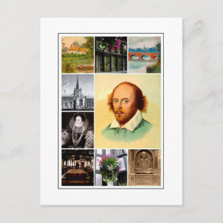 William Shakespeare & Stratford-upon-Avon Postcard