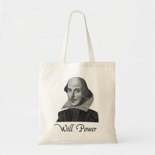 William Shakespeare Will Power Tote Bag