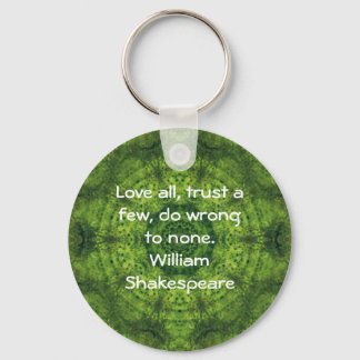 William Shakespeare Wisdom Quotation Saying Key Ring