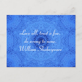 William Shakespeare Wisdom Quotation Saying Postcard