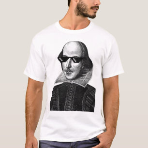 William Shakespeare With Shades White Men's T-Shirt