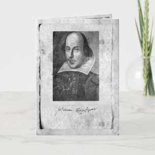 William Shakespeare with Signature Greeting Card