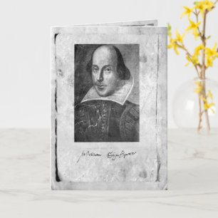 William Shakespeare with Signature Greeting Card