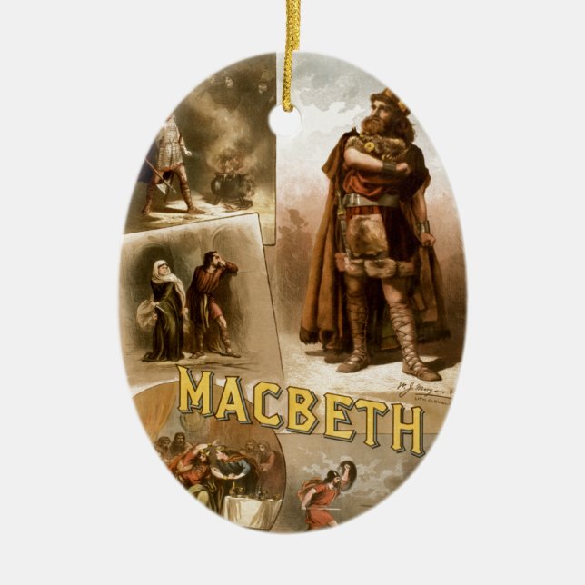 William Shakespeare's Macbeth Ceramic Ornament (Front)