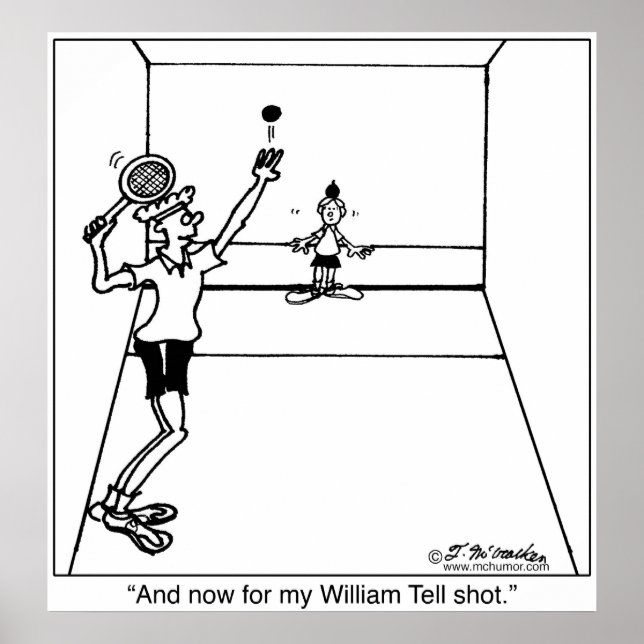 William Tell Racquetball Shot Poster (Front)