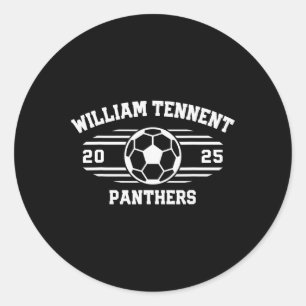William Tennent Panthers Soccer Byll 2025  Classic Round Sticker