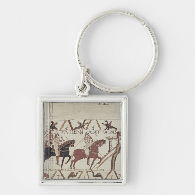 William the Conqueror  arrives at Bayeux Key Ring (Front)