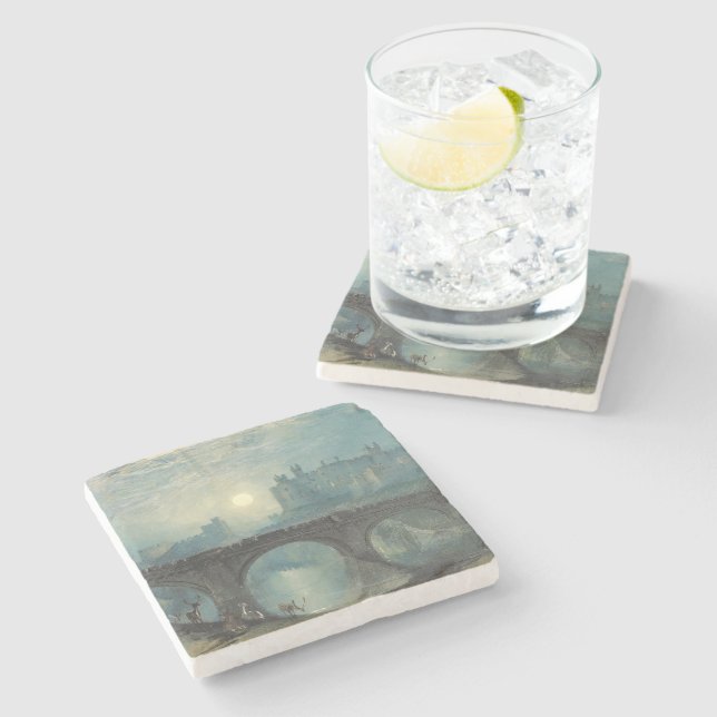 William Turner Alnwick Castle  Stone Coaster (Side)